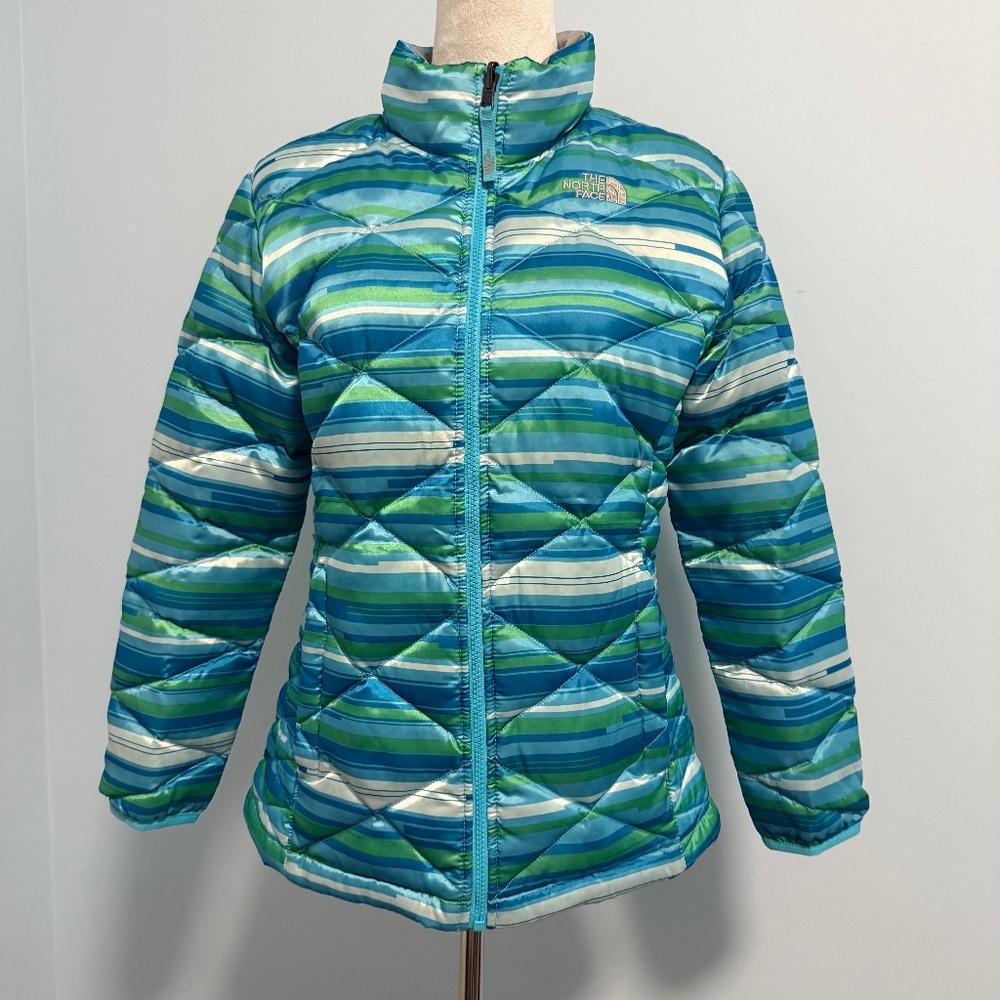 The North Face Girls Puffy Down 550 Fill Jacket Size XL (18) Blue